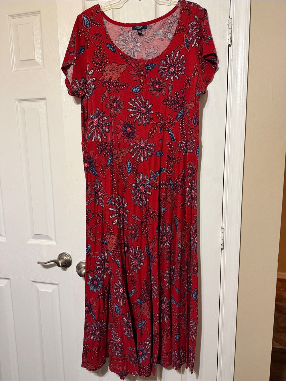 💜 Chaps Floral Print Dress